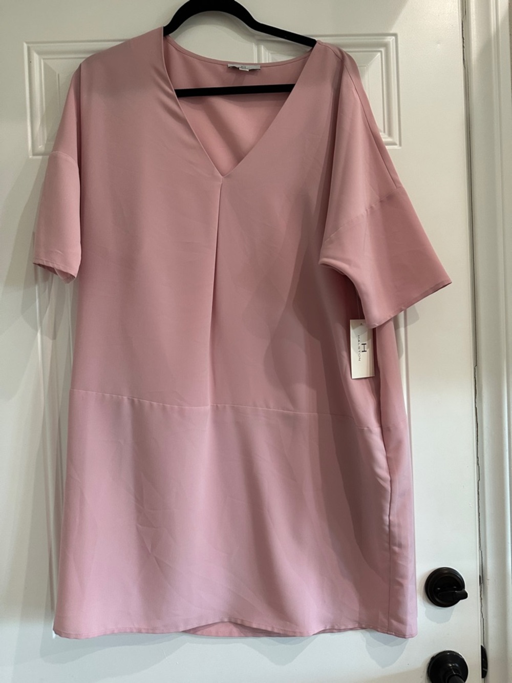 Halston Heritage Pink Pearl Cocoon Shift Dress